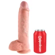 King Cock 10 herés nagy dildó (25 cm, natúr)