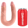 King Cock dupla dildó (közepes, natúr)