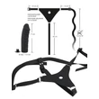 You2Toys - Silicone Strap-On - felcsatolható dildó (fekete)