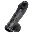 King Cock 10 herés dildó (25 cm, fekete)