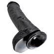 King Cock 10 herés dildó (25 cm, fekete)