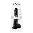 King Cock 10 herés dildó (25 cm, fekete)
