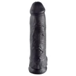 King Cock 12 herés nagy dildó (30 cm, fekete)
