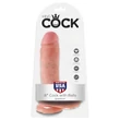 King Cock 8 herés dildó (20 cm, natúr)