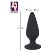 Black Velvets Heavy - 40 g-os anál plug (fekete)
