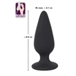 Black Velvets Heavy - 75 g-os anál plug (fekete)