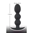 Black Velvets Heavy - 145g-os gömbös anál plug (fekete)
