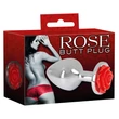 You2Toys - Rose - 91g-os alumínium anál dildó (ezüst-piros)