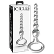 Icicles No. 67 - gömbös üveg dildó (átlátszó)