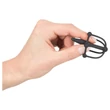 Penisplug - szilikon makk ketrec dilátorral (fekete)