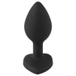 You2Toys Anal Plug - fehér köves anál plug (fekete)