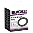 Black Velvet - szilikon péniszgyűrű (fekete) - 5cm
