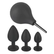 Black Velvets - anál plug szett (4 részes, fekete)