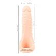 realistixxx Double F - élethű dildó péniszgyűrűvel (natúr)