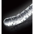 Icicles No. 60 - hálós, péniszes üveg dildó (áttetsző)