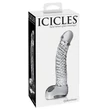 Icicles No. 61 - herés, péniszes üveg dildó (áttetsző)