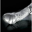 Icicles No. 61 - herés, péniszes üveg dildó (átlátszó)