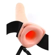 Pipedream - Fetish Strap-On 8 - felcsatolható, üreges vibrátor (testszínű)