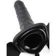 Pipedream Fetish Strap-On 8 - felcsatolható, üreges vibrátor (fekete)