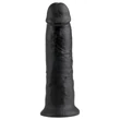 King Cock 10 - tapadókorongos dildó (25 cm, fekete)