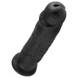 King Cock 10 - tapadókorongos dildó (25cm) - fekete