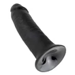 King Cock 10 - tapadókorongos dildó (25 cm, fekete)