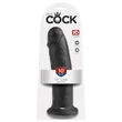 King Cock 10 - tapadókorongos dildó (25 cm, fekete)