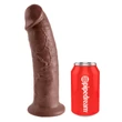 King Cock 10 - nagy tapadókorongos dildó (25 cm, barna)