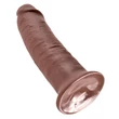 King Cock 10 - nagy tapadókorongos dildó (25 cm, barna)