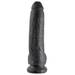 King Cock 9 - nagy tapadókorongos, herés dildó (23 cm, fekete)