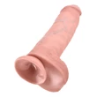 King Cock 11 - tapadókorongos, herés dildó (28 cm, testszínű)