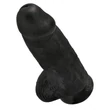 King Cock 9 Chubby - tapadókorongos, herés dildó (23 cm, fekete)