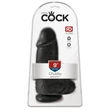King Cock 9 Chubby - tapadókorongos, herés dildó (23 cm, fekete)
