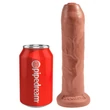 King Cock 7 - élethű dildó (18 cm) - sötét natúr