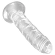 King Cock Clear 6 - tapadókorongos dildó (15 cm)