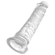 King Cock Clear 8 - tapadókorongos, nagy dildó (20cm)