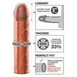 X-TENSION Perfect 2 - élethű péniszköpeny (20,3 cm) - natúr