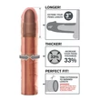 Pipedream - X-TENSION Perfect 3 - élethű péniszköpeny (22,8 cm, testszínű)