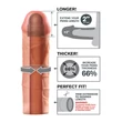 Pipedream - X-TENSION Mega 2 - élethű péniszköpeny (20,3 cm, testszínű)