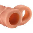 Pipedream X-TENSION Perfect 2 - heregyűrűs péniszköpeny (19 cm, natúr)