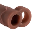 Pipedream X-TENSION Perfect 2 - heregyűrűs péniszköpeny - sötét natúr (19cm)