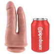 King Cock Double Penetrator - élethű dupla dildó (testszínű)