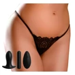 HOOKUP Peek-a-boo - akkus, vibrációs bugyi szett (fekete)