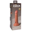 King Cock Elite 6 - tapadókorongos, élethű dildó (15 cm) - sötét