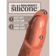 King Cock Elite 6 - tapadókorongos, élethű dildó (15 cm) - sötét