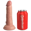 King Cock Elite 6 - tapadókorongos vibrátor (15 cm, natúr)