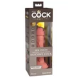 King Cock Elite 6 - élethű vibrátor 15 cm (sötét natúr)