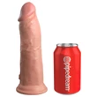 King Cock Elite 8 - tapadókorongos vibrátor (20 cm, testszínű)