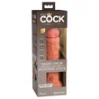 King Cock Elite 8 - élethű vibrátor 20cm (sötét natúr)