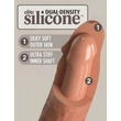 King Cock Elite Comfy - felcsatolható dildó hámmal (sötét testszínű)